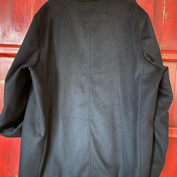 Black Sanyo Pea coat 100% wool size 2XLT - Picture 6 of 6